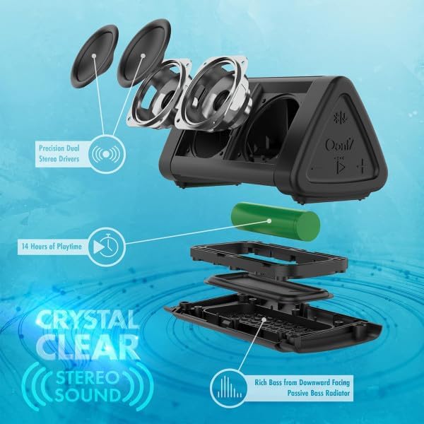 Cambridge Soundworks OontZ Angle 3 Bluetooth 5.4 Speaker, up to 100 ft Wireless Range, up to 24 Hrs Playtime, Portable Small Speaker for iPhone, Android Phones, IPX5 Portable Bluetooth Speaker, Black